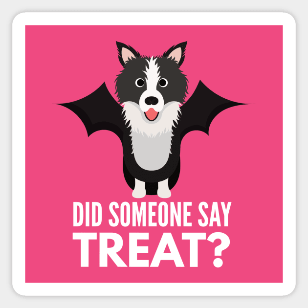 Border Collie Halloween Trick or Treat Sticker by DoggyStyles